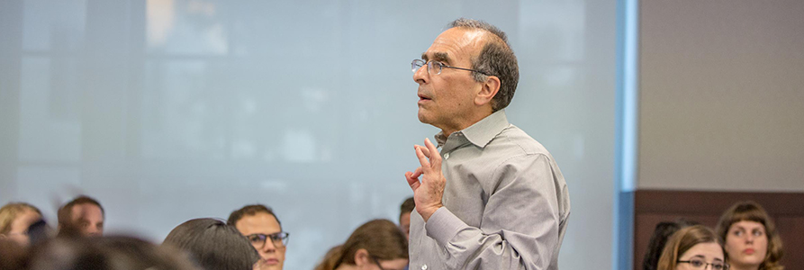 Professor Dan Nagin speaking in a classroom