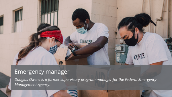 Douglas Owens, a Heinz College alum who used to work for FEMA.